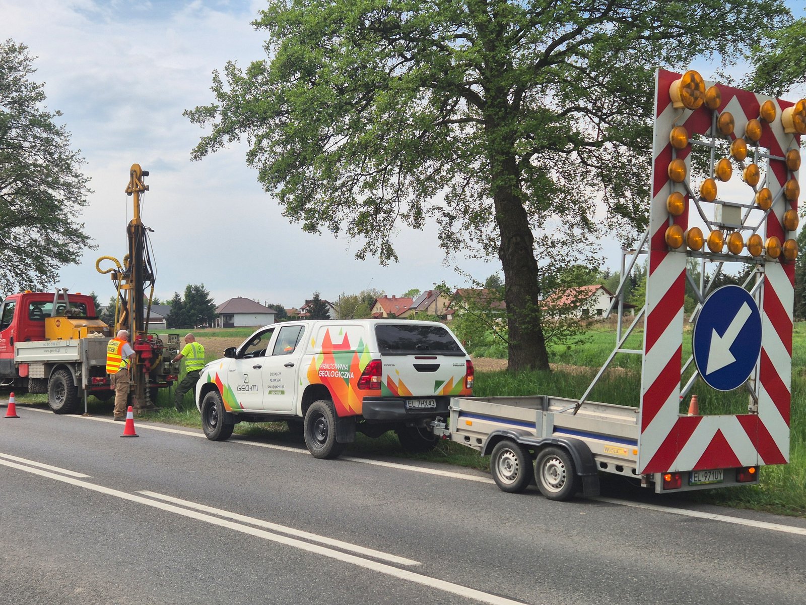 Prace geotechniczne GEO-MI przy drodze krajowej nr 39
